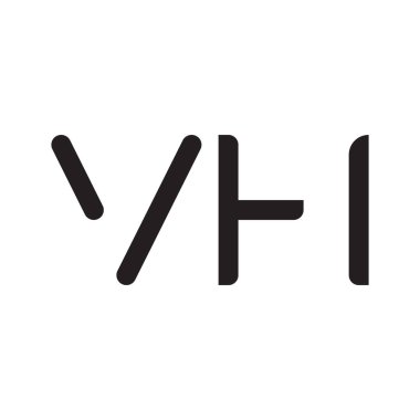 vh ilk harf vektör logo simgesi