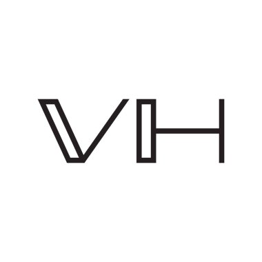 vh ilk harf vektör logo simgesi