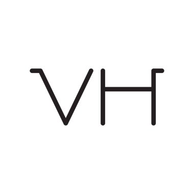 vh ilk harf vektör logo simgesi