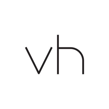 vh ilk harf vektör logo simgesi