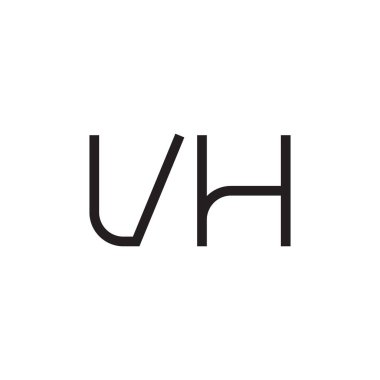 vh ilk harf vektör logo simgesi