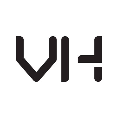 vh ilk harf vektör logo simgesi