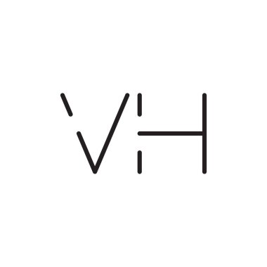vh ilk harf vektör logo simgesi