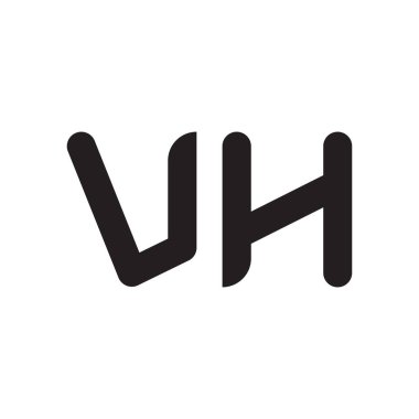 vh ilk harf vektör logo simgesi