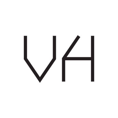 vh ilk harf vektör logo simgesi