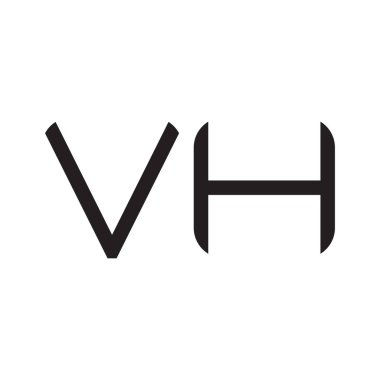 vh ilk harf vektör logo simgesi