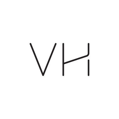 vh ilk harf vektör logo simgesi