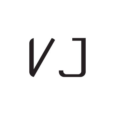 vj ilk harf vektör logo simgesi