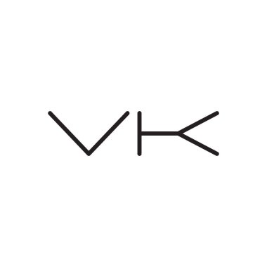 vk ilk harf vektör logo simgesi
