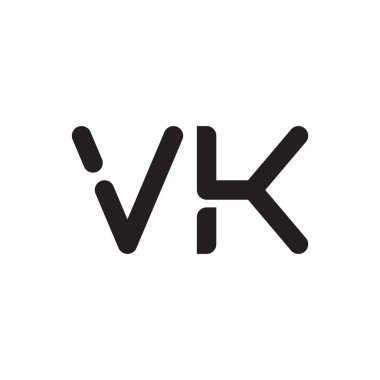 vk ilk harf vektör logo simgesi