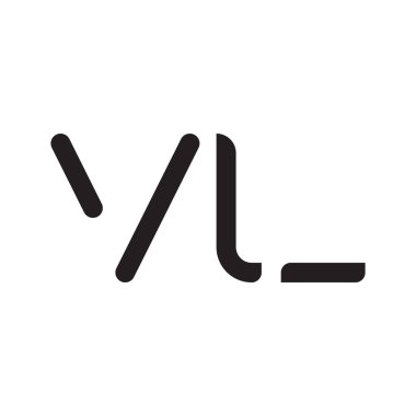 vl ilk harf vektör logo simgesi