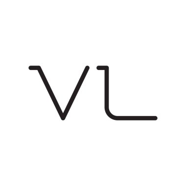 vl ilk harf vektör logo simgesi