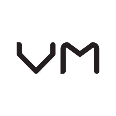 vm ilk harf vektör logo simgesi