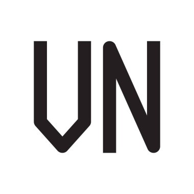 vn ilk harf vektör logo simgesi