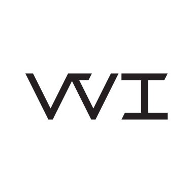 wi ilk harf vektör logo simgesi