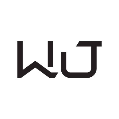 wj ilk harf vektör logo simgesi