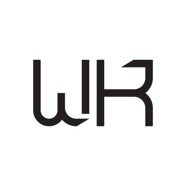 wk ilk harf vektör logo simgesi