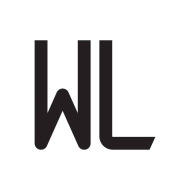 wl ilk harf vektör logo simgesi