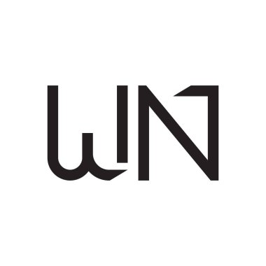 wn ilk harf vektör logo simgesi