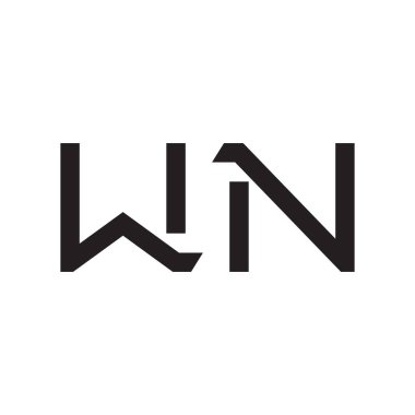 wn ilk harf vektör logo simgesi
