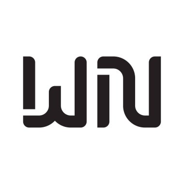 wn ilk harf vektör logo simgesi