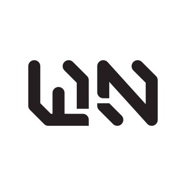 wn ilk harf vektör logo simgesi