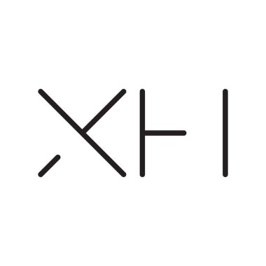 xh ilk harf vektör logo simgesi