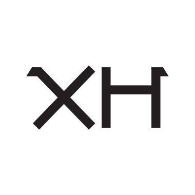 xh ilk harf vektör logo simgesi