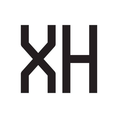 xh ilk harf vektör logo simgesi