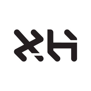 xh ilk harf vektör logo simgesi