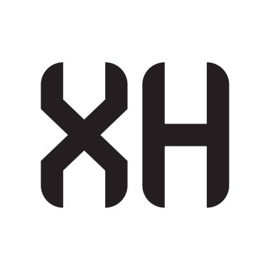 xh ilk harf vektör logo simgesi