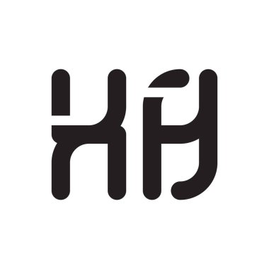 xh ilk harf vektör logo simgesi