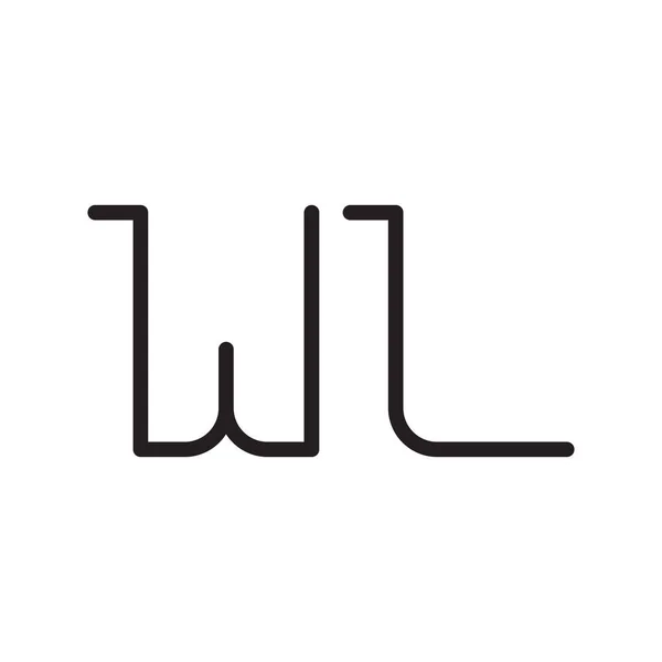 Wl初始字母向量图标 — 图库矢量图片