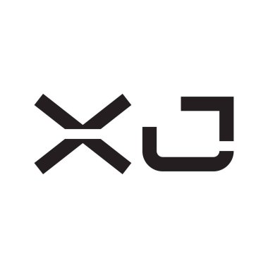xj ilk harf vektör logo simgesi