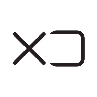 xj ilk harf vektör logo simgesi
