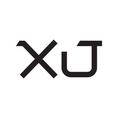 xj ilk harf vektör logo simgesi