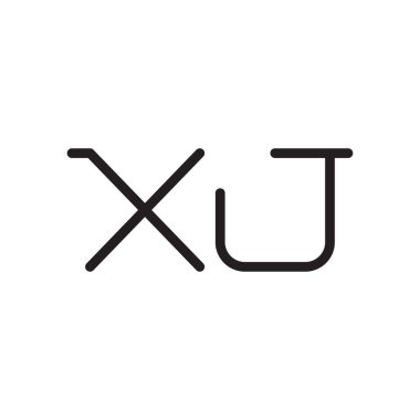 xj ilk harf vektör logo simgesi