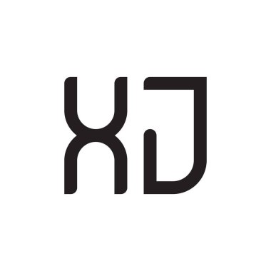 xj ilk harf vektör logo simgesi