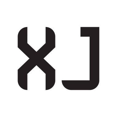 xj ilk harf vektör logo simgesi