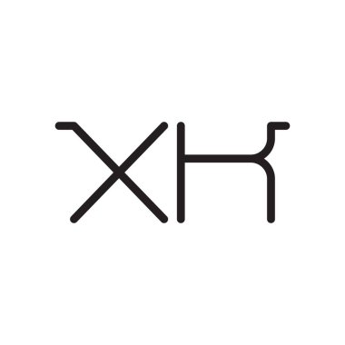 xk ilk harf vektör logo simgesi