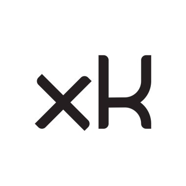 xk ilk harf vektör logo simgesi