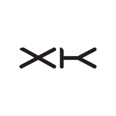 xk ilk harf vektör logo simgesi