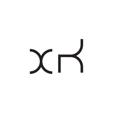 xk ilk harf vektör logo simgesi