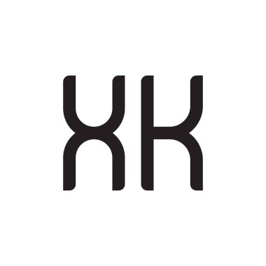 xk ilk harf vektör logo simgesi