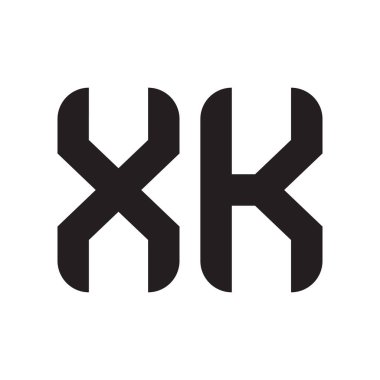 xk ilk harf vektör logo simgesi