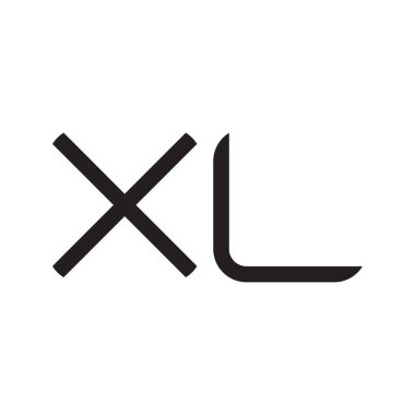 xl ilk harf vektör logosu simgesi