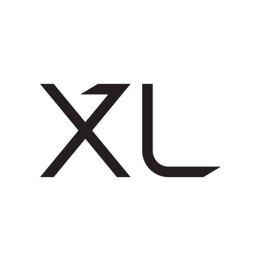 xl ilk harf vektör logosu simgesi