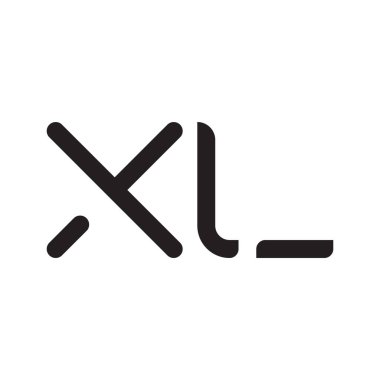 xl ilk harf vektör logosu simgesi