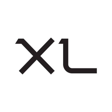 xl ilk harf vektör logosu simgesi