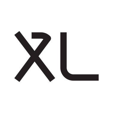 xl ilk harf vektör logosu simgesi